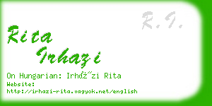 rita irhazi business card